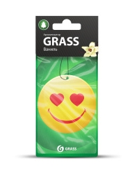 Картонный ароматизатор GRASS "Смайл" (ваниль)